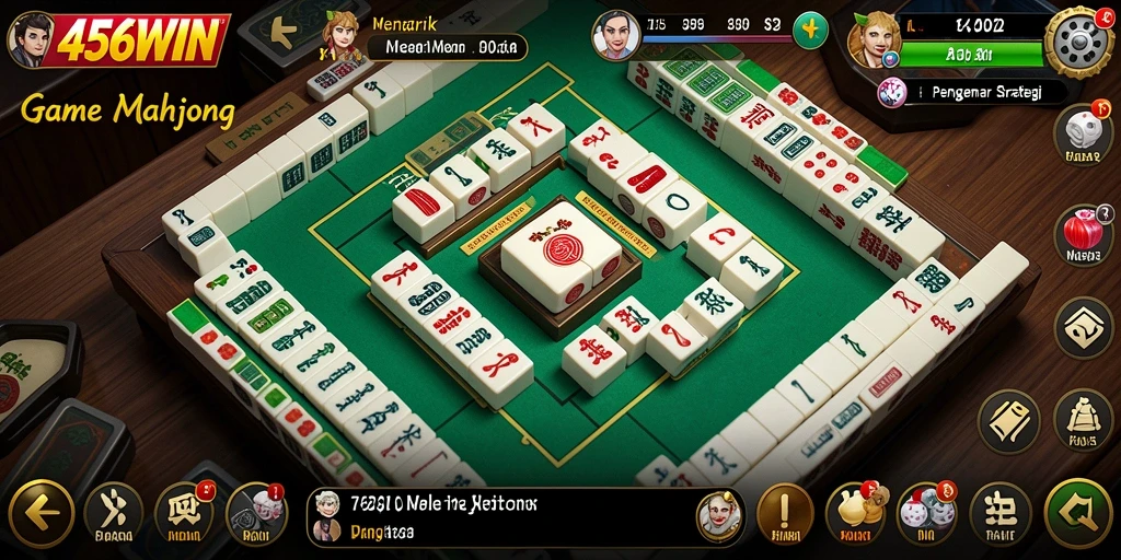 Tampilan gameplay menantang dari 456WIN dalam Mahjong.