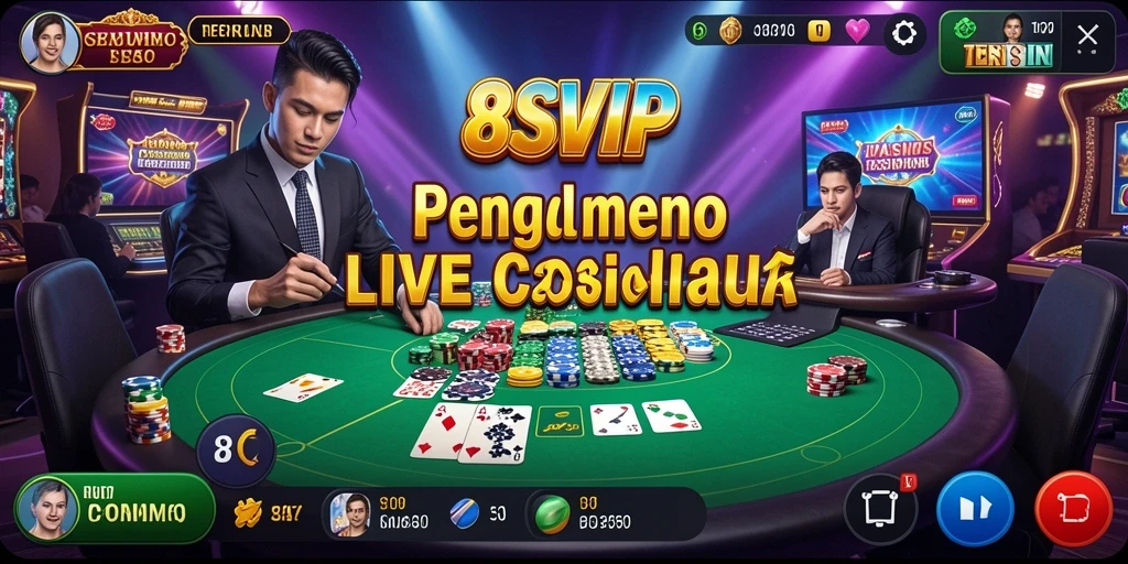 Tampilan gameplay Live Casino yang mendebarkan di 8SVIP.