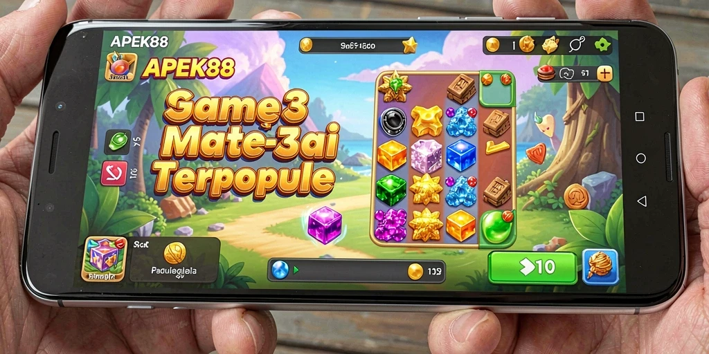 Gameplay seru APEK88 dengan tantangan Match-3 yang mengasyikkan.