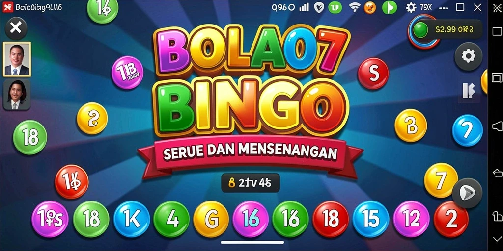 Tampilan gameplay seru di BOLA07 dengan berbagai kartu Bingo.