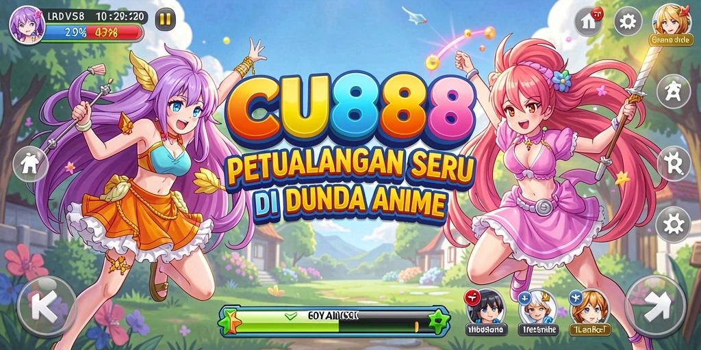 Screenshot utama CU888 dengan karakter Anime yang menarik.