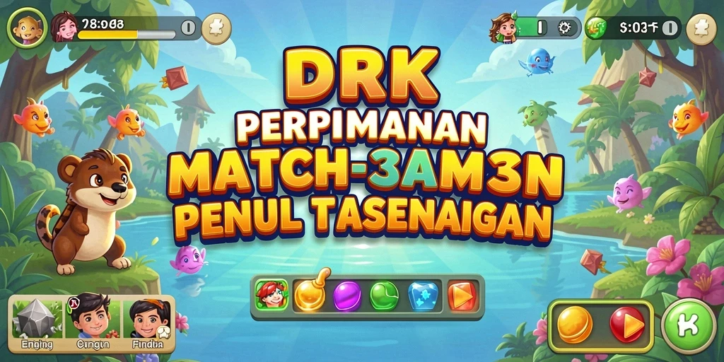 Gameplay seru DKK dengan permata berwarna-warni dan tantangan Match-3.