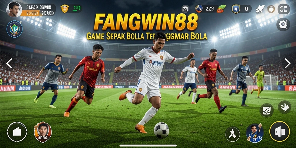 Tampilan menarik gameplay sepak bola di FANGWIN88.