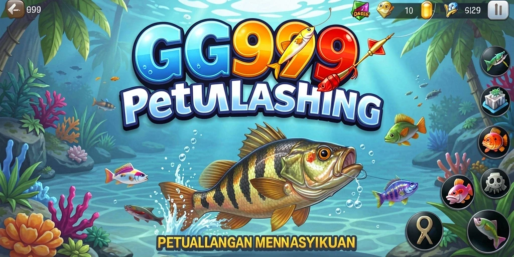 Tampilan gameplay <strong>GG999</strong> yang mendebarkan saat menangkap ikan.
