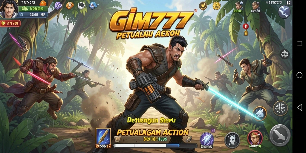 Tampilan gameplay mendebarkan dalam GIM777 yang penuh aksi.