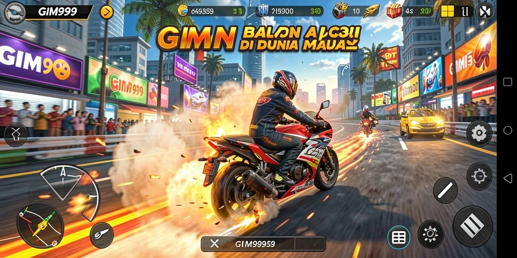 Tampilan mendebarkan balapan motor di GIM999.