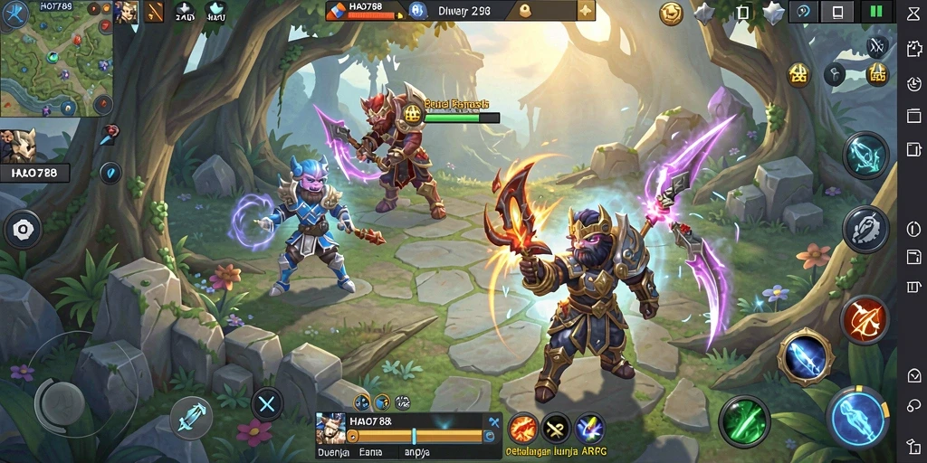 Screenshot menampilkan aksi pertarungan seru di HAO788.