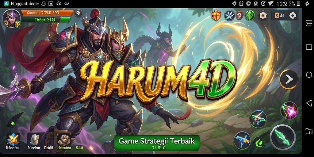 Tampilan gameplay HARUM4D yang menampilkan pertarungan strategi seru.
