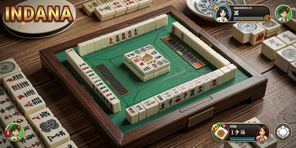 Screenshot gameplay INDAAA menampilkan pengalaman Mahjong yang seru.