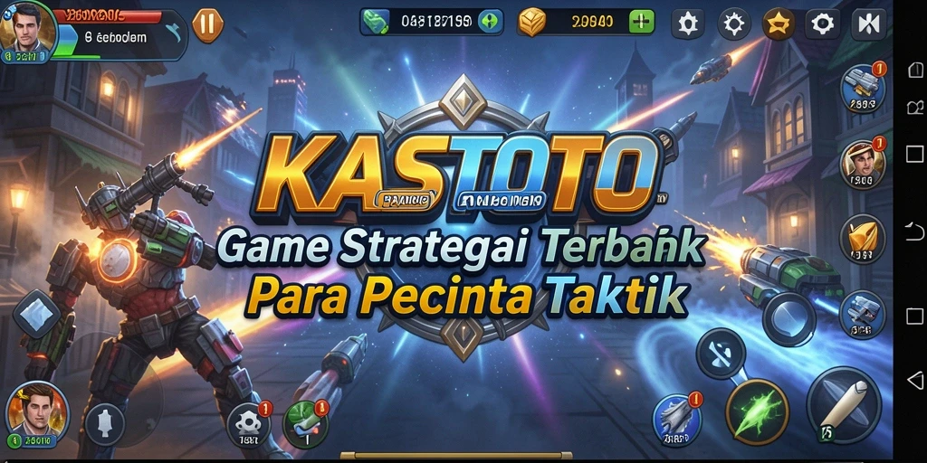 Tampilan gameplay KASTOTO yang menarik dengan aksi pertempuran strategi.