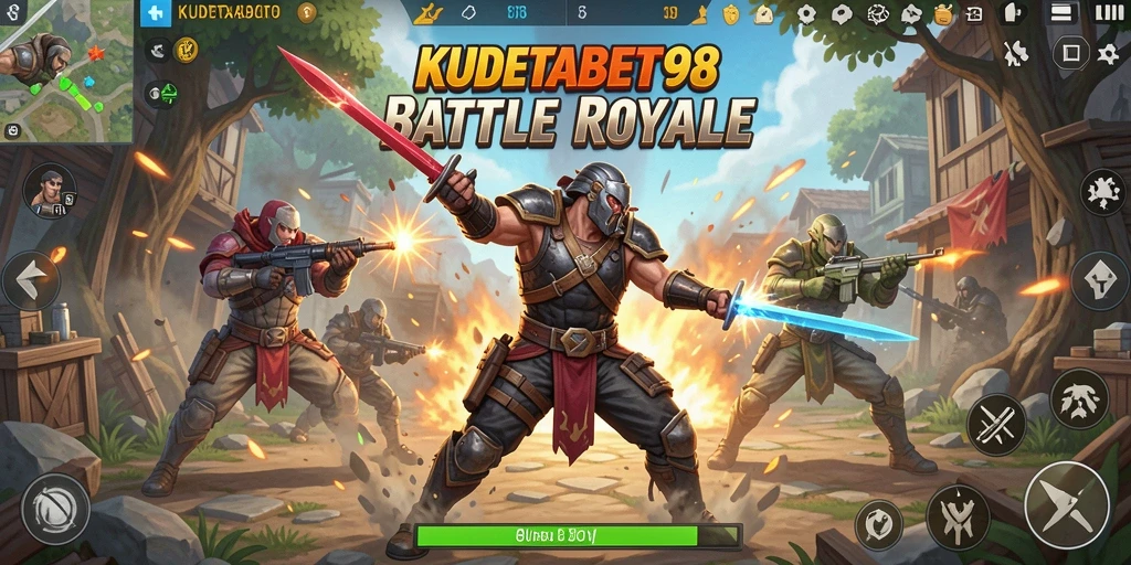 Tampilan gameplay seru dari KUDETABET98 dalam arena Battle Royale.