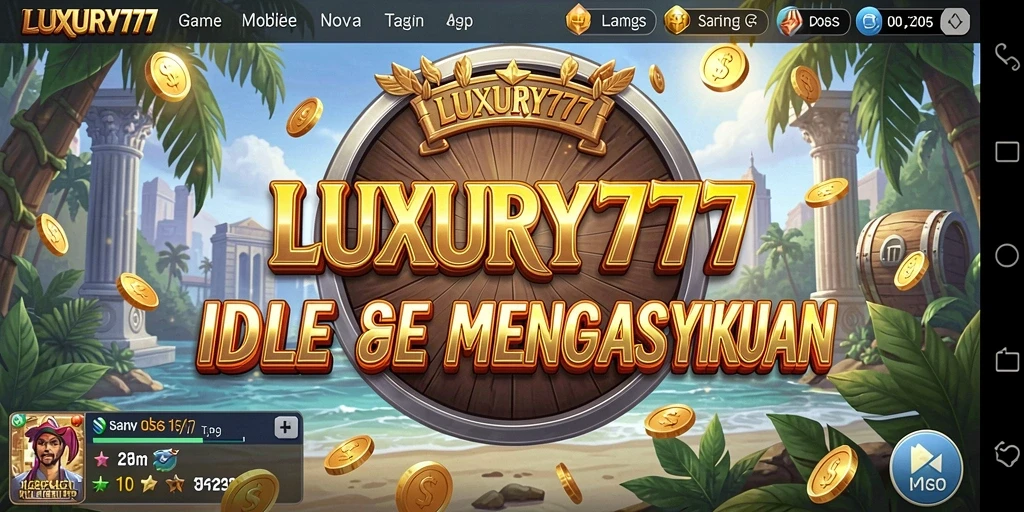 Tampilan gameplay LUXURY777 yang menawan dan menyenangkan.