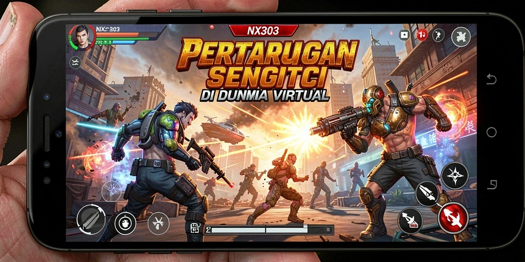 Gameplay pertarungan yang mendebarkan di NX303 dengan grafis menarik.