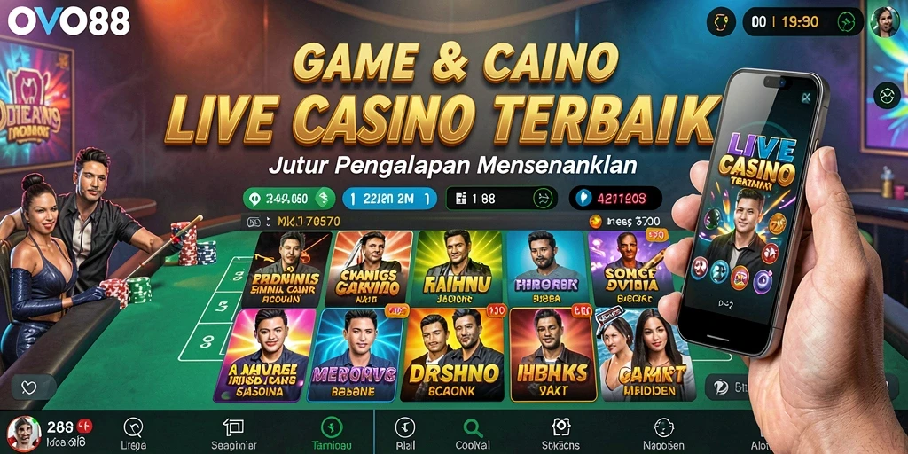 Tampilan gameplay Live Casino di OVO88 yang menarik dan interaktif.