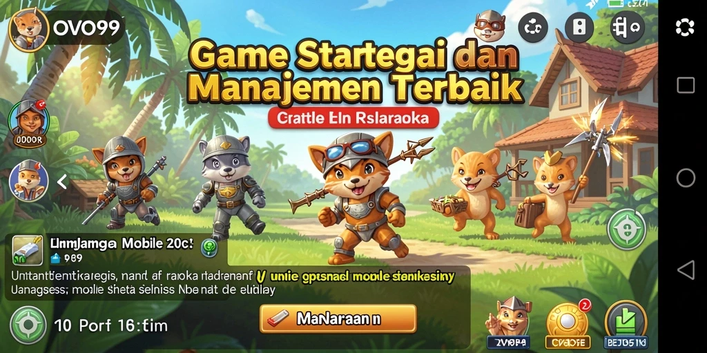 Tampilan gameplay strategis OVO99 dengan aksi seru dan grafis menarik.