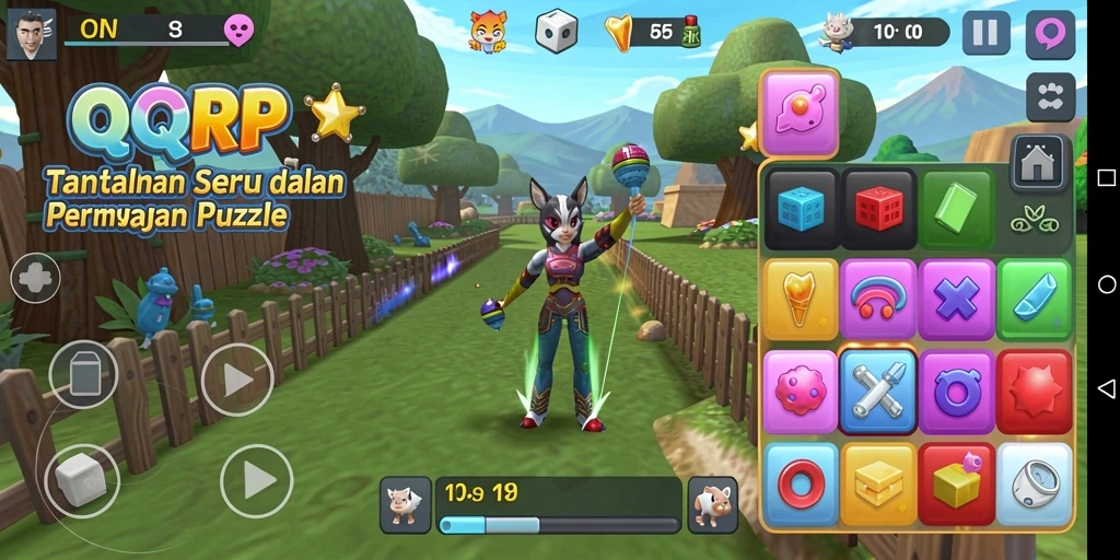 Screenshot menampilkan gameplay Puzzle QQRP yang menarik dan menantang.