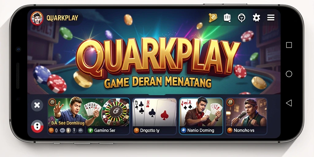 Tampilan gameplay Domino yang menarik dan interaktif di QUARKPLAY.