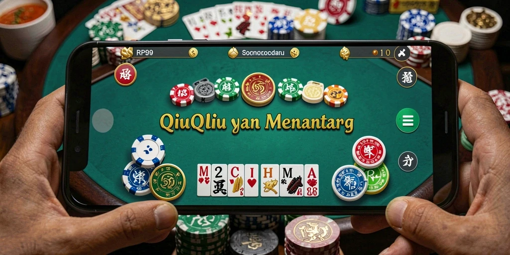 Screenshot RP99 menunjukkan momen seru permainan QiuQiu.