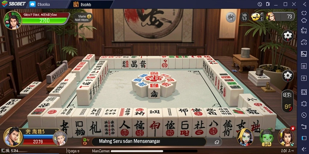 Tampilan gameplay SBOBET yang menarik dalam permainan Mahjong.