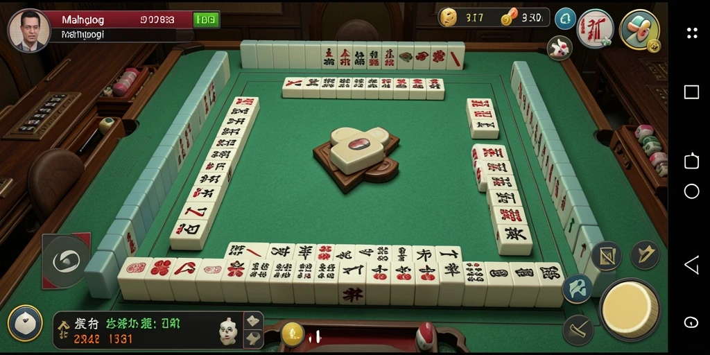 Screenshot V21 menampilkan gameplay menarik dari permainan Mahjong.