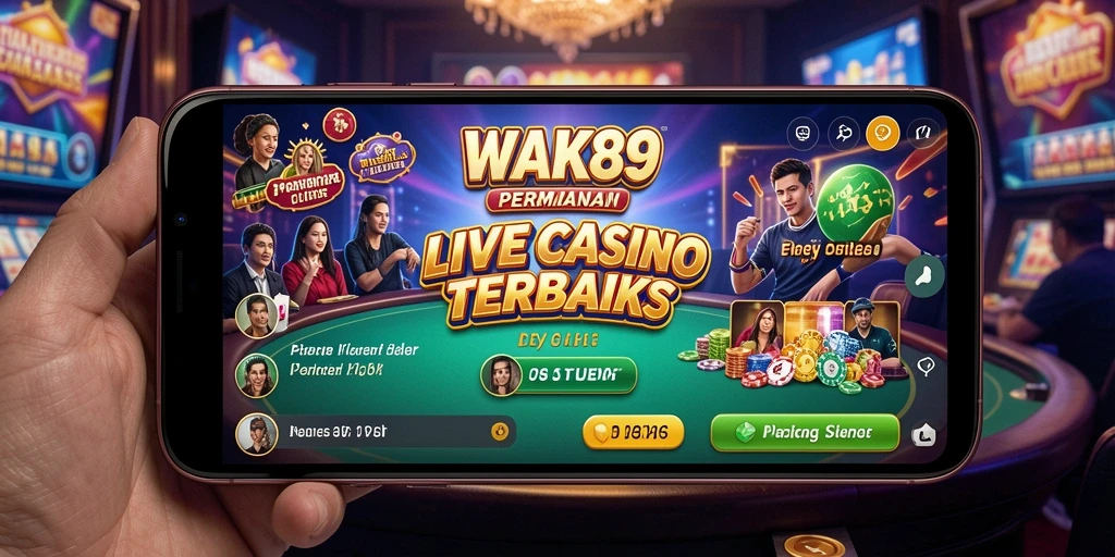 Tampilan gameplay menarik dari WAK89 dengan dealer live.