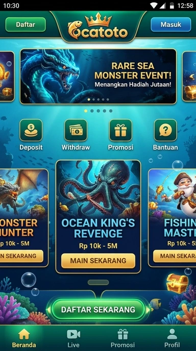 Proses unduhan cepat di aplikasi ocatoto yang aman dan terpercaya.